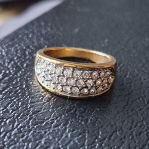 Vintage Gold and Diamond Chunky Women's Ring